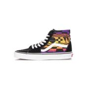 Vans Hög Topp Grafiskt Rutig Sneaker Svart/Multi Multicolor, Herr