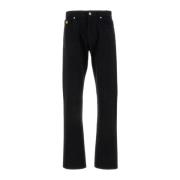 Versace Stiliga Svarta Denim Jeans Black, Herr