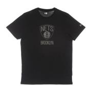 New Era Brooklyn Nets Reflekterande Print Tee Svart Black, Herr