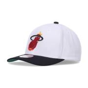 Mitchell & Ness Miami Heat 2 Tone Snapback Keps White, Herr