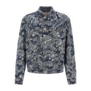 Etro Broderad Jeansjacka Blue, Herr