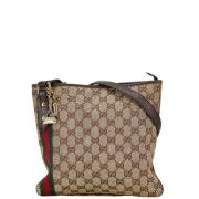 Gucci Vintage Pre-owned Canvas crossbodyvskor Beige, Dam