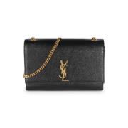 Yves Saint Laurent Vintage Pre-owned Laeder axelremsvskor Black, Dam