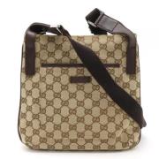 Gucci Vintage Pre-owned Canvas crossbodyvskor Beige, Dam