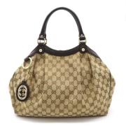 Gucci Vintage Pre-owned Canvas gucci-vskor Beige, Dam