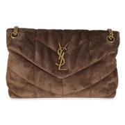 Yves Saint Laurent Vintage Pre-owned Mocka axelremsvskor Brown, Dam