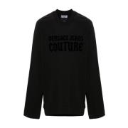 Versace Jeans Couture Svart Sweatshirt Aw24 Herrmode Black, Herr