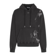 Off White Svart Skate Hoodie Tröja Black, Herr