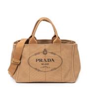 Prada Vintage Pre-owned Canvas totevskor Brown, Dam