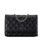 Chanel Vintage Pre-owned Tyg chanel-vskor Black, Dam