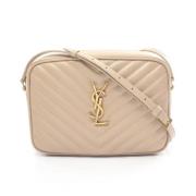 Yves Saint Laurent Vintage Pre-owned Laeder axelremsvskor Beige, Dam