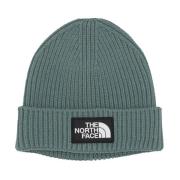 The North Face Logo Box Cuffed Beanie Dark Sage Green, Unisex