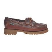 Sebago Bruna Platta Moccasiner för Kvinnor Brown, Dam