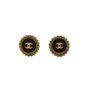 Chanel Vintage Pre-owned Metall rhngen Yellow, Dam