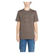 Armani Exchange Brun Enkel Rund Hals T-shirt Brown, Herr