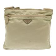 Prada Vintage Pre-owned Canvas prada-vskor Beige, Dam