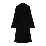 Max Mara Weekend Svart kappa med Vestaglia-stil Black, Dam