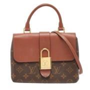 Louis Vuitton Vintage Pre-owned Belagd canvas handvskor Brown, Dam