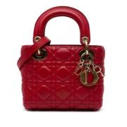 Dior Vintage Pre-owned Laeder handvskor Red, Dam