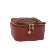 Chanel Vintage Pre-owned Tyg chanel-vskor Red, Dam