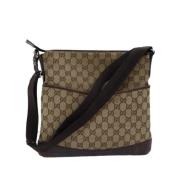 Gucci Vintage Pre-owned Canvas gucci-vskor Beige, Dam