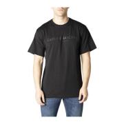 Costume National Svart Enkel Kortärmad T-shirt Black, Herr