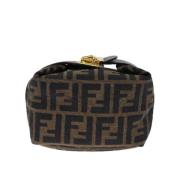 Fendi Vintage Pre-owned Canvas handvskor Brown, Dam