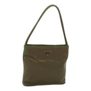 Prada Vintage Pre-owned Nylon prada-vskor Green, Dam