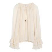 Chloé Elegant Blus för Kvinnor Beige, Dam