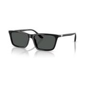 Emporio Armani Svart/Rök Solglasögon EA 4239U Black, Dam