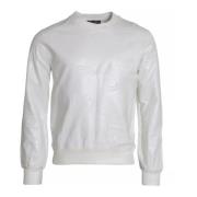 Dolce & Gabbana Vit Bomull Logo Sweatshirt White, Herr