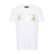 Versace Jeans Couture Vita T-shirts och Polos Snygg Design White, Herr