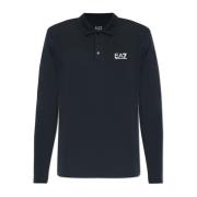 Emporio Armani EA7 Långärmad polo Blue, Herr