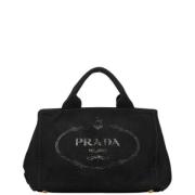 Prada Vintage Pre-owned Canvas prada-vskor Black, Dam