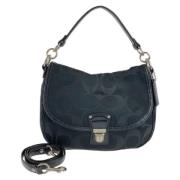 Coach Pre-owned Pre-owned Canvas handvskor Black, Dam