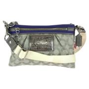 Coach Pre-owned Pre-owned Canvas axelremsvskor Gray, Dam