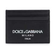 Dolce & Gabbana Logotyp Läderkorthållare Black, Herr