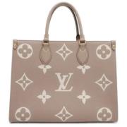 Louis Vuitton Vintage Pre-owned Tyg louis-vuitton-vskor Beige, Dam