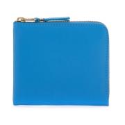 Comme des Garçons Läder Zip Around Plånbok Portfolio Blue, Herr