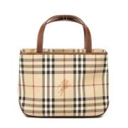 Burberry Vintage Pre-owned Belagd canvas handvskor Beige, Dam