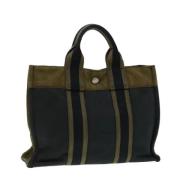 Hermès Vintage Pre-owned Canvas handvskor Black, Dam