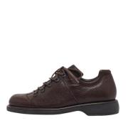 Armani Pre-owned Pre-owned Laeder sneakers Brown, Herr