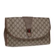 Gucci Vintage Pre-owned Laeder kuvertvskor Beige, Dam