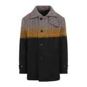 Dries Van Noten Lyxig Brun Ullblandning Kappa Brown, Herr