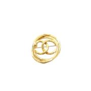 Chanel Vintage Pre-owned Metall chanel-smycken Yellow, Dam