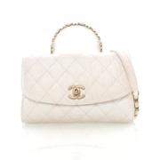 Chanel Vintage Pre-owned Laeder chanel-vskor White, Dam