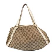 Gucci Vintage Pre-owned Canvas gucci-vskor Beige, Dam