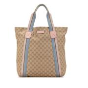 Gucci Vintage Pre-owned Canvas totevskor Beige, Dam