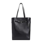 Givenchy Svart Läder Toteväska Stilren Black, Dam