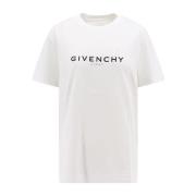 Givenchy Logo Bomull T-Shirt White, Dam